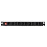 Adastra 19" Rackmount Power Distribution Unit with 10-Gang IEC & Switch