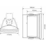 Adastra FSV-W Outdoor 2-Way Wall Speaker 40W, 100V - White