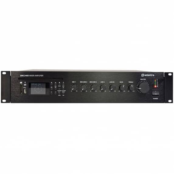 Adastra RMC240D 240W 100V Mixer Amplifier With CD Player, DAB+, Bluetooth & MP3
