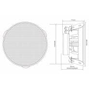 Adastra SL4 4" 20W Slimline Ceiling Speakers 8 Ohms (PAIR)