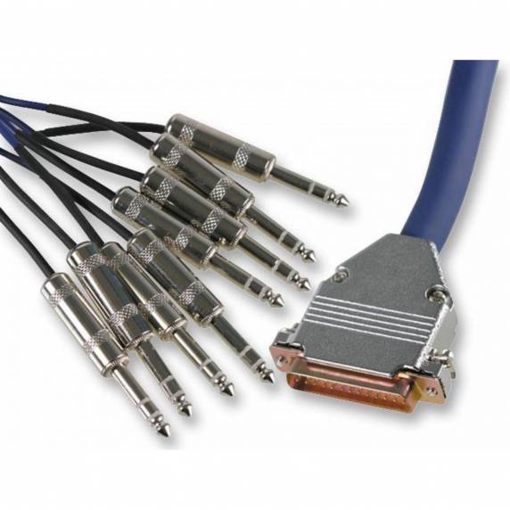 AudioKraft 25 Pin D-Sub to 8x Balanced Jack Plugs - 2m 
