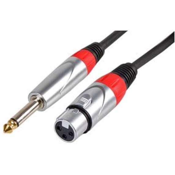AudioKraft 6.35mm Jack Plug to Female XLR Lead, 6m