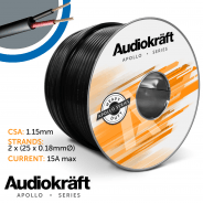 AudioKraft Apollo Series | High-Performance Outdoor Speaker Cable (Black) - Per Metre