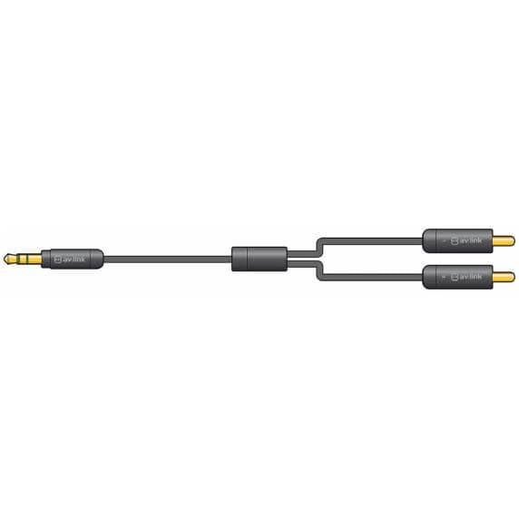 AV Link 3.5mm Stereo Jack Plug to 2x RCA Lead 1.5m