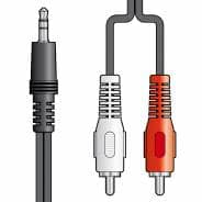 AV:Link 3.5mm Stereo Jack Plug to 2x RCA Plug Lead 1.2m
