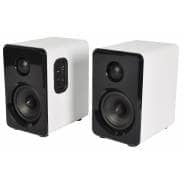 AV:Link Active Stereo Bookshelf Speakers with Bluetooth (White)