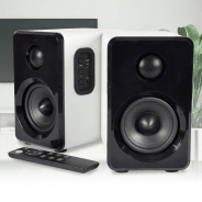 AV:Link Active Stereo Bookshelf Speakers with Bluetooth (White)