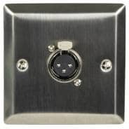 av:link Steel Wallplate with XLR Socket