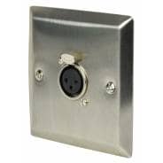 av:link Steel Wallplate with XLR Socket