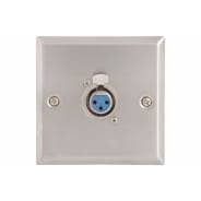 AV: Link Steel Wallplates with XLR Socket