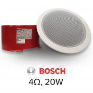 Bosch 6" Compact Ceiling Speaker, 20w, 4ohms & Firedome