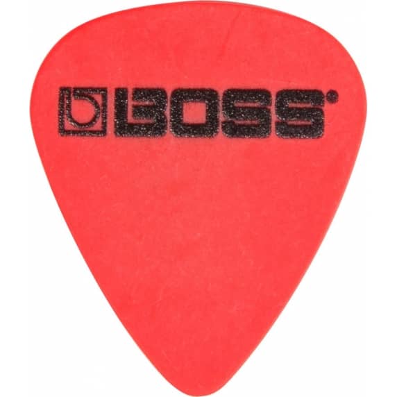 BOSS Thin Delrin Guitar Pick / Plectrum 0.50mm - Red (Pack of 12)