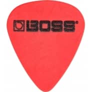 BOSS Thin Delrin Guitar Pick / Plectrum 0.50mm - Red (Pack of 12)