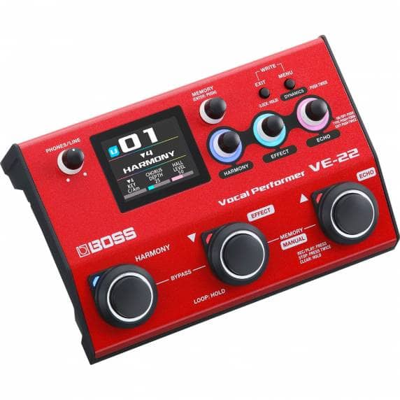 BOSS VE-22 Vocal Performer Pedal & Multi-Effects Processor