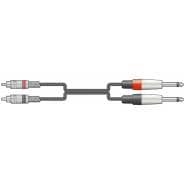 Chord 2x RCA to 2x Jack Plug 1.5m