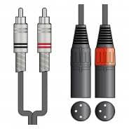 Chord Classic Audio Lead 2 x RCA Plugs - 2 x XLR Male - 0.75m