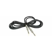 Chord Classic Retro Braided Guitar Lead – 6.3mm Mono Jack Plug (3m – Black)