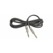 Chord Classic Retro Braided Guitar Lead – 6.3mm Mono Jack Plug (3m)