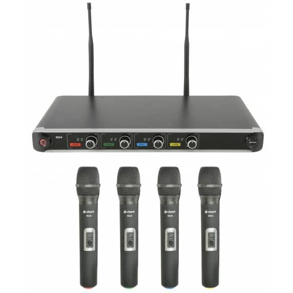 Chord Quad UHF Wireless Microphone System | 4 x Handheld