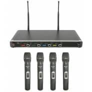Chord Quad UHF Wireless Microphone System | 4 x Handheld