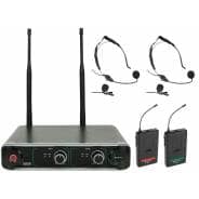 Chord SU20 Compact Dual UHF Wireless Microphone Set (Beltpack 863.42+864.3)