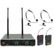 Chord SU20 Compact Dual UHF Wireless Microphone Set (Beltpack 864.8+863.1)