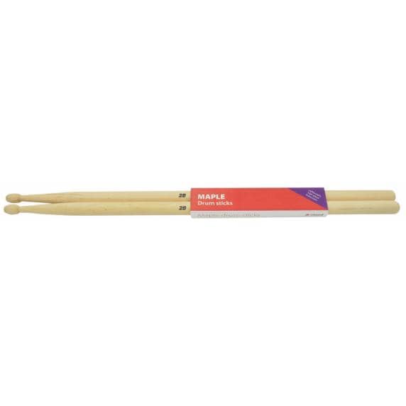 Chord Wood Tipped Maple Drum Sticks - Pair (2BW)