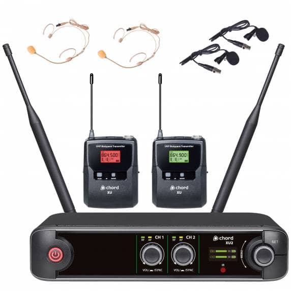 Chord XU2 Dual Channel Headset/Lapel Wireless Microphone System