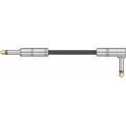 Citronic 3m Classic Retro Nylon-Braided Angled Guitar Lead - BLACK