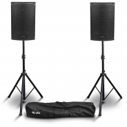 Citronic CAB-10L 10" Active PA Speaker Bundle with Stands