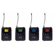 Citronic TU4-N Quad PLL Tuneable UHF Wireless Microphone System - 4 x Lavalier/Headset Mics