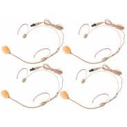 Citronic TU4-N Quad PLL Tuneable UHF Wireless Microphone System - 4 x Lavalier/Headset Mics