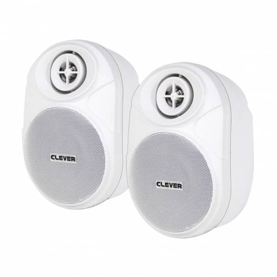 Clever Acoustics BGS 20T White 100V Wall Speakers (Pair) 
