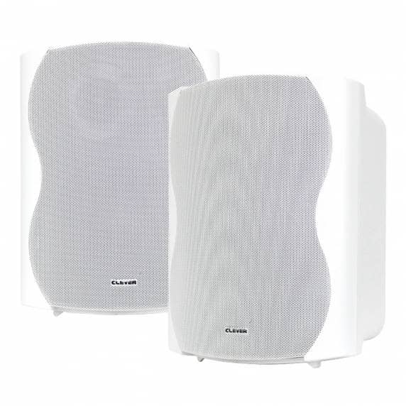 Clever Acoustics BGS 85T White 100V Wall Speakers (Pair)
