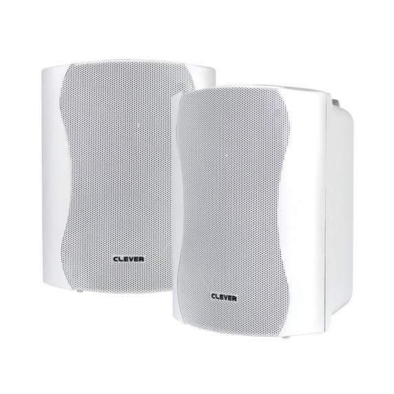 Clever Acoustics WPS 35T White 100V Weatherproof Wall Speakers (PAIR)
