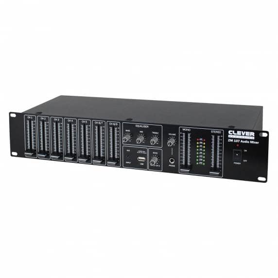 Clever Acoustics ZM 107 9-Channel Audio Mixer with Echo 