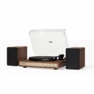 Crosley C65 Bluetooth Record Player with Bookshelf Speakers - Walnut