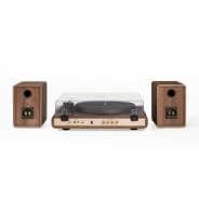 Crosley C65 Bluetooth Record Player with Bookshelf Speakers - Walnut