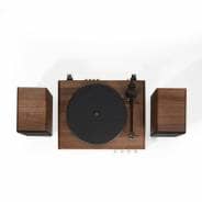 Crosley C65 Bluetooth Record Player with Bookshelf Speakers - Walnut