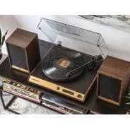 Crosley C72 Vintage Record Player with Bluetooth Speakers - Walnut