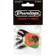 Dunlop Acoustic Variety Guitar Picks - 12 Pack