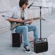 E-Audio 100W Portable PA Speaker with Wireless Handheld & Headset Microphones