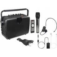 E-Audio 100W Portable PA Speaker with Wireless Handheld & Headset Microphones