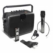 E-Audio 100W Portable PA Speaker with Wireless Handheld & Headset Microphones