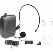 E-Audio 10W Portable Waistband Voice Amplifier with Wired Headset Microphone