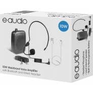E-Audio 10W Portable Waistband Voice Amplifier with Wired Headset Microphone