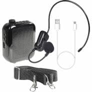 E-Audio 15W Portable Waistband Voice Amplifier with UHF Wireless Headset Microphone