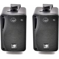 e-audio 3" 3-Way Background Music Speakers With Brackets 80W 4 Ohm (Black)