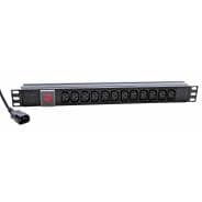 Eagle 12-Way IEC (C13) Horizontal Socket 19"" PDU to C14 Plug