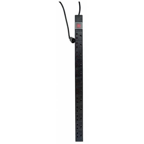 Eagle 12-Way UK Vertical Socket PDU to C14 Plug